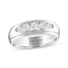 Thumbnail Image 1 of Men’s THE LEO Diamond Round-Cut Wedding Band 3/4 ct tw 14K White Gold