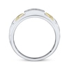 Thumbnail Image 2 of Men's Round-Cut Diamond Arrow Wedding Band 1/6 ct tw 10K Two-Tone Gold