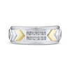 Thumbnail Image 3 of Men's Round-Cut Diamond Arrow Wedding Band 1/6 ct tw 10K Two-Tone Gold