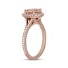 Thumbnail Image 2 of Neil Lane Pear-Shaped Morganite & Diamond Halo Engagement Ring 1/2 ct tw 14K Rose Gold