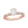 Thumbnail Image 1 of Neil Lane Artistry Oval-Cut Lab-Grown Diamond Engagement Ring 1-1/3 ct tw 14K Rose Gold