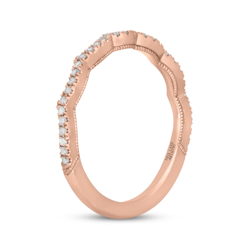 Main Image 2 of Neil Lane Artistry Lab-Grown Diamond Scalloped Wedding Band 1/6 ct tw 14K Rose Gold