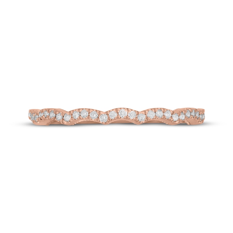 Main Image 3 of Neil Lane Artistry Lab-Grown Diamond Scalloped Wedding Band 1/6 ct tw 14K Rose Gold