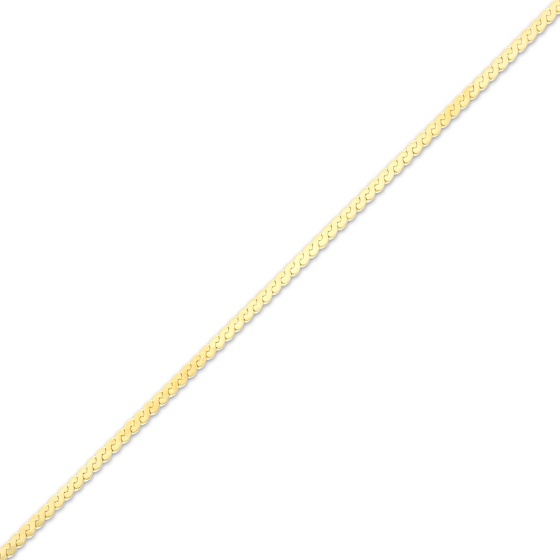 Main Image 2 of Solid Serpentine Chain Necklace 1.7mm 10K Yellow Gold 18&quot;