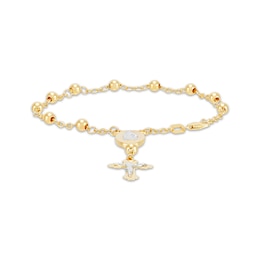 Rosary Bracelet 14K Yellow Gold 7.5&quot;