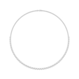 Lab-Created Diamonds by KAY Riviera Necklace 5 ct tw 10K White Gold 17&quot;