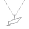 Thumbnail Image 1 of Tennessee State Outline Diamond Necklace 1/15 ct tw Sterling Silver 18&quot;