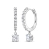 Thumbnail Image 0 of Lab-Grown Diamonds by KAY Dangle Hoop Earrings 1 ct tw 10K White Gold