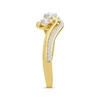 Thumbnail Image 2 of Diamond Three-Stone Bypass Ring 1/2 ct tw 10K Yellow Gold