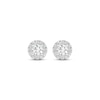 Thumbnail Image 1 of Lab-Grown Diamonds by KAY Halo Stud Earrings 1/2 ct tw 14K White Gold (F/SI2)