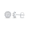 Thumbnail Image 2 of Lab-Grown Diamonds by KAY Halo Stud Earrings 1/2 ct tw 14K White Gold (F/SI2)