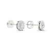 Thumbnail Image 3 of Lab-Grown Diamonds by KAY Halo Stud Earrings 1/2 ct tw 14K White Gold (F/SI2)