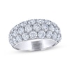 Thumbnail Image 1 of THE LEO Legacy Lab-Grown Diamond Three-Row Domed Anniversary Ring 3 ct tw 14K White Gold