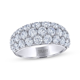 THE LEO Legacy Lab-Grown Diamond Three-Row Domed Anniversary Ring 3 ct tw 14K White Gold