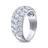 Thumbnail Image 2 of THE LEO Legacy Lab-Grown Diamond Three-Row Domed Anniversary Ring 3 ct tw 14K White Gold