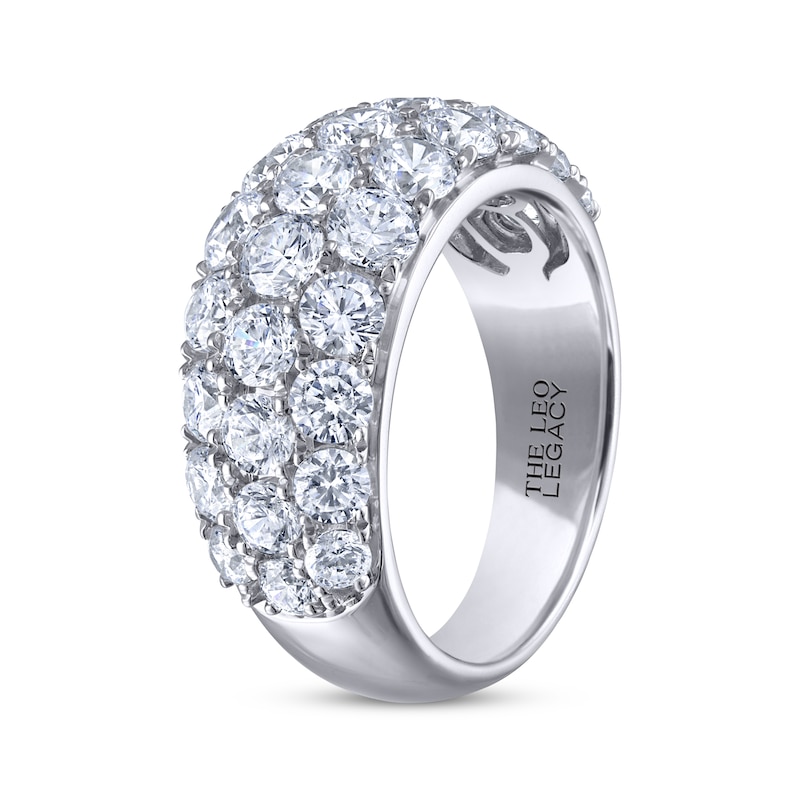 Main Image 2 of THE LEO Legacy Lab-Grown Diamond Three-Row Domed Anniversary Ring 3 ct tw 14K White Gold