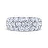 Thumbnail Image 3 of THE LEO Legacy Lab-Grown Diamond Three-Row Domed Anniversary Ring 3 ct tw 14K White Gold