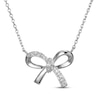 Thumbnail Image 1 of Diamond Bow Necklace 1/10 ct tw Sterling Silver 18&quot;