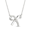 Thumbnail Image 2 of Diamond Bow Necklace 1/10 ct tw Sterling Silver 18&quot;