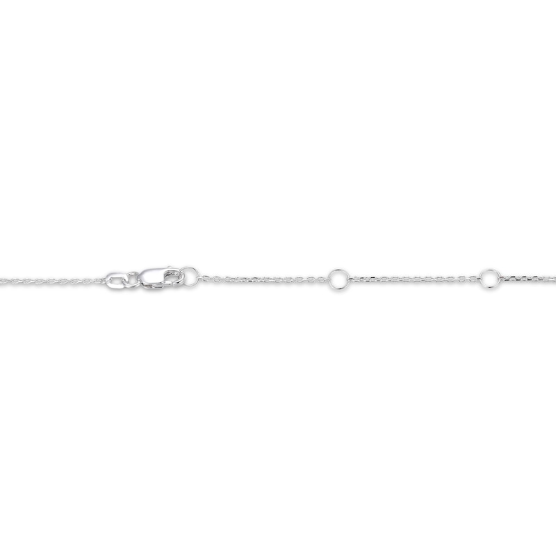 Main Image 4 of Diamond Bow Necklace 1/10 ct tw Sterling Silver 18&quot;