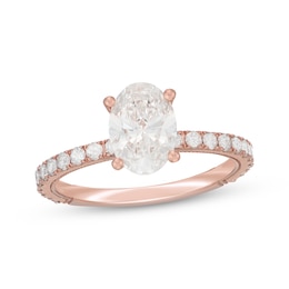 Neil Lane Artistry Oval-Cut Lab-Grown Diamond Engagement Ring 2 ct tw 14K Rose Gold