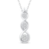 Thumbnail Image 0 of Memories Moments Magic Multi-Diamond Graduated Vertical Necklace 1/5 ct tw Sterling Silver 18"