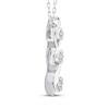 Thumbnail Image 1 of Memories Moments Magic Multi-Diamond Graduated Vertical Necklace 1/5 ct tw Sterling Silver 18"