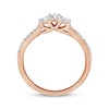 Thumbnail Image 2 of Memories Moments Magic Princess-Cut Diamond Three-Stone Engagement Ring 1/2 ct tw 14K Rose Gold