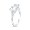 Thumbnail Image 1 of Toi et Moi Emerald & Princess-Cut Lab-Grown diamond Engagement Ring 2-1/6 ct tw 14K White Gold