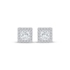 Thumbnail Image 2 of Lab-Grown Diamonds by KAY Princess-Cut Stud Earrings 1/2 ct tw 14K White Gold (F/SI2)