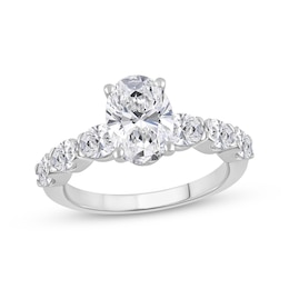 Lab-Grown Diamonds by KAY Oval-Cut Engagement Ring 2-1/2 ct tw 14K White Gold