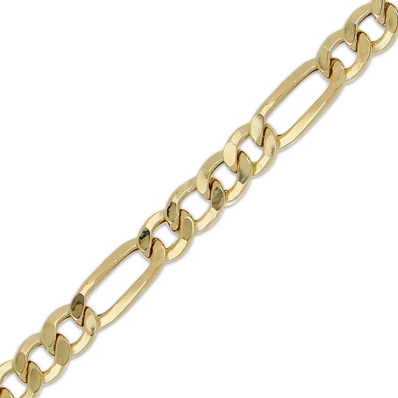 Main Image 2 of Figaro Chain Necklace 8.6mm Hollow 14K Yellow Gold 24&quot;