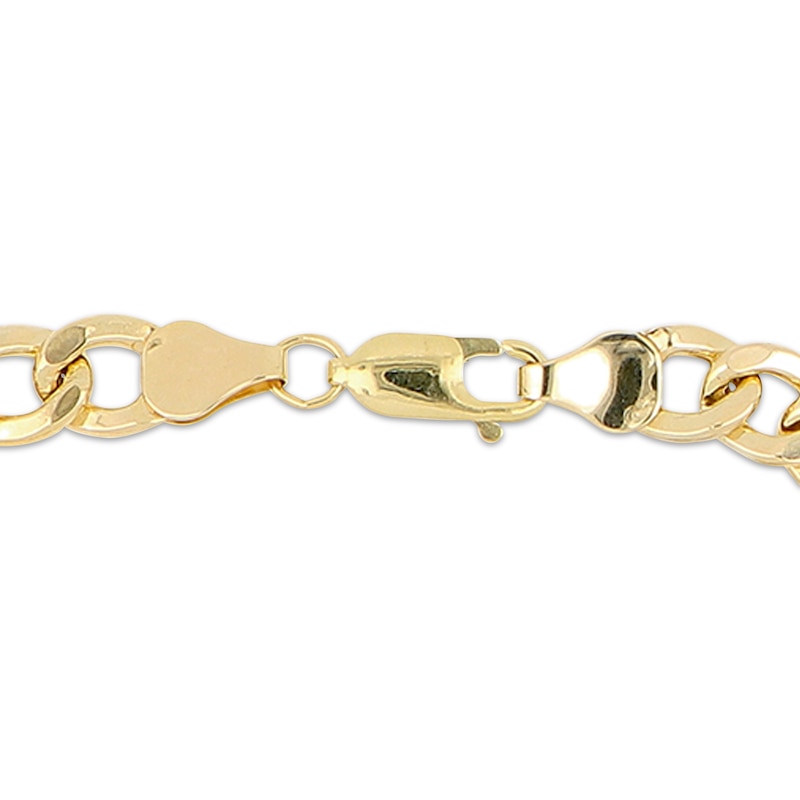 Main Image 3 of Hollow Figaro Chain Necklace 8.6mm 14K Yellow Gold 24&quot;