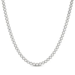 Solid Bead Chain Necklace 5mm Sterling Silver 18&quot;