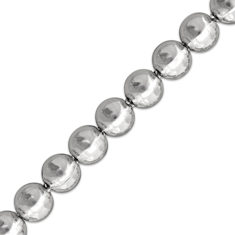 Main Image 3 of Solid Bead Chain Necklace 5mm Sterling Silver 18&quot;