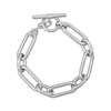 Thumbnail Image 0 of Semi-Solid Paperclip Chain Toggle Bracelet Sterling Silver 8"