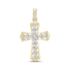 Thumbnail Image 1 of Diamond Twist Cross Charm 1/2 ct tw 10K Yellow Gold