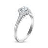 Thumbnail Image 2 of Round-Cut Diamond Oval Halo Engagement Ring 1/2 ct tw 14K White Gold