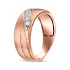 Thumbnail Image 2 of Men's Diamond Diagonal Five-Stone Wedding Band 1/4 ct tw 10K Rose Gold