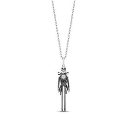 Disney Treasures The Nightmare Before Christmas &quot;Jack Skellington&quot; Diamond Necklace 1/20 ct tw Sterling Silver 17&quot;