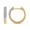 Thumbnail Image 3 of STUDIO BY KAY Multi-Diamond Hoop Earrings 1/4 ct tw 10K Yellow Gold