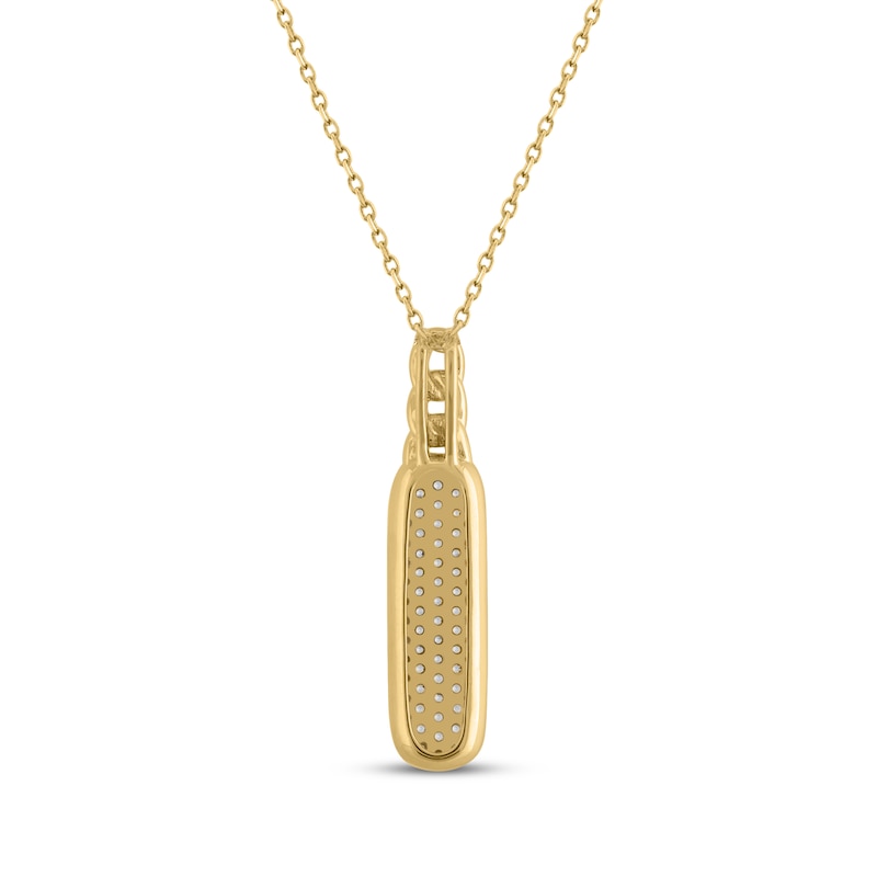 Main Image 3 of STUDIO BY KAY Multi-Diamond Chain Link Necklace 1/3 ct tw 24K Yellow Gold Vermeil Sterling Silver 18&quot;