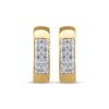 Thumbnail Image 2 of STUDIO BY KAY Multi-Diamond Hoop Earrings 1/4 ct tw 24K Yellow Gold Vermeil Sterling Silver