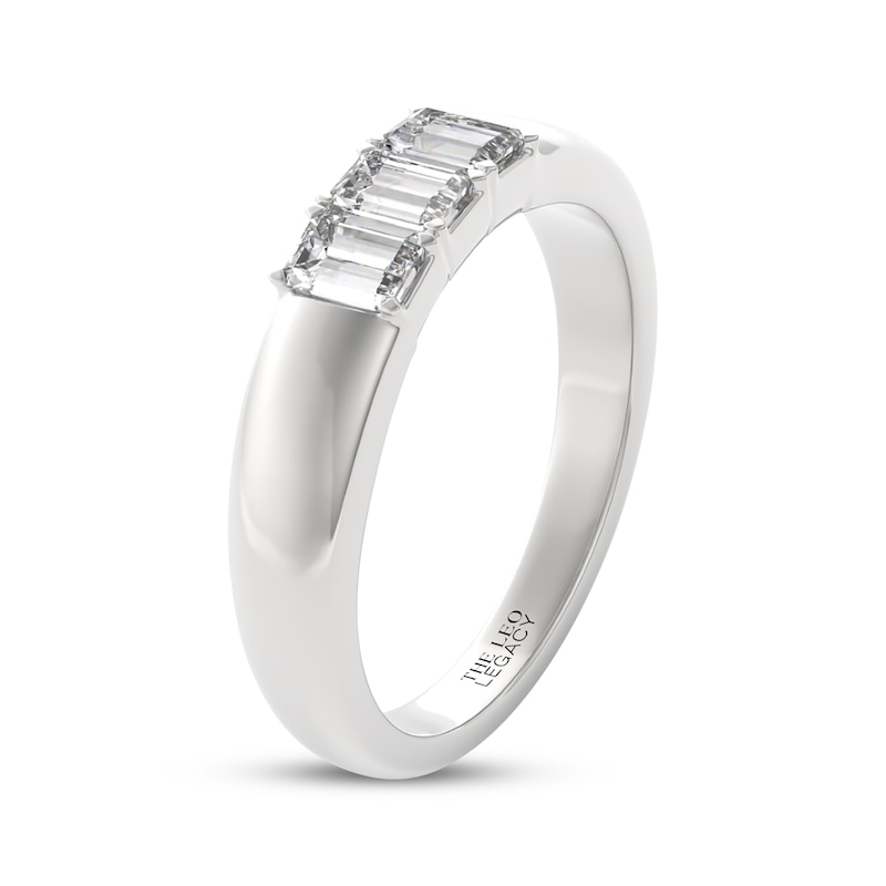 Main Image 2 of THE LEO Legacy Lab-Grown Diamond Emerald-Cut Wedding Band 5/8 ct tw 14K White Gold