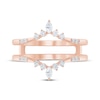 Thumbnail Image 3 of Marquise & Round-Cut Diamond Chevron Enhancer Ring 1/4 ct tw 14K Rose Gold