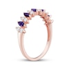 Thumbnail Image 2 of Marquise-Cut Amethyst & Round-Cut Diamond Anniversary Ring 1/5 ct tw 10K White Gold