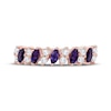 Thumbnail Image 3 of Marquise-Cut Amethyst & Round-Cut Diamond Anniversary Ring 1/5 ct tw 10K White Gold