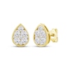 Thumbnail Image 1 of Lab-Grown Diamonds by KAY Multi-Stone Teardrop Stud Earrings 1 ct tw 10K Yellow Gold