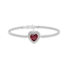 Thumbnail Image 5 of Heart-Shaped Lab-Created Ruby & White Lab-Created Sapphire Gift Set Sterling Silver