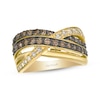 Thumbnail Image 1 of Le Vian Diamond Multi-Row Crossover Ring 1 ct tw 14K Honey Gold